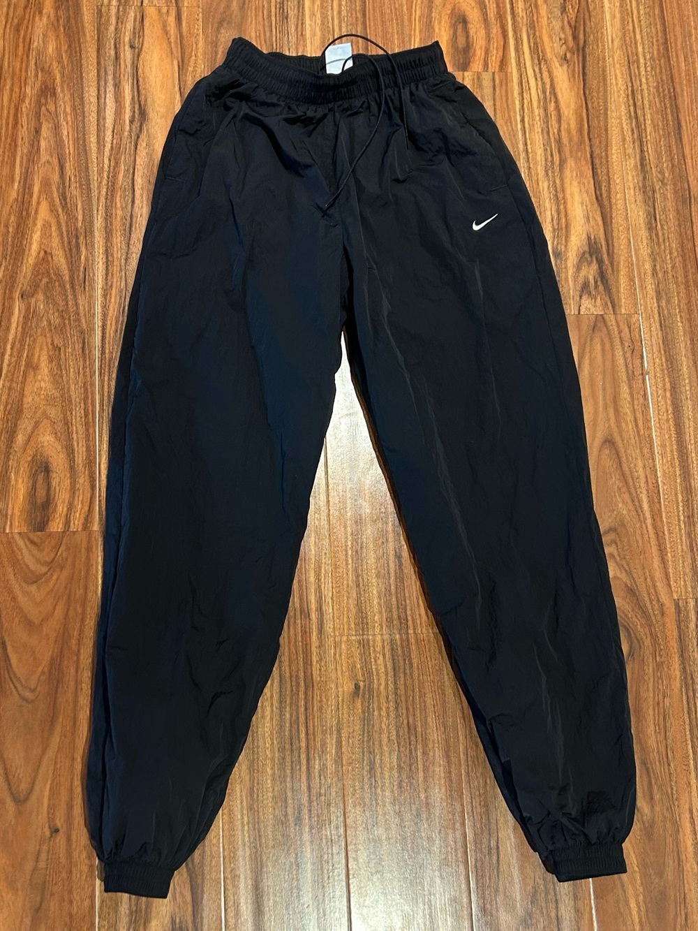 Nike black nylon lined jogger track pants men’s size XS
